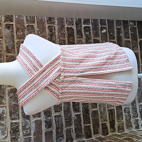 Madewell Bouclé Stripe Cross Back Tank Top - Picture 4 of 4